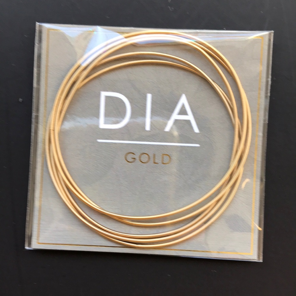 Set of Gold in color Dia Bracelets